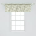 thumbnail image 2 of Ambesonne Leaves Window Valance, Abstract Foliage Design with Curled Leaves and Nervures on Stripes, Curtain Valance for Kitchen Bedroom Decor with Rod Pocket, 54" X 18", Pale Taupe Grey Eggshell, 2 of 3