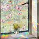 thumbnail image 4 of Pegatinas de cristal deslumbrantes de PVC de doble cara con plantas y flores coloridas, pegatinas extraíbles para ventanas., 4 of 7