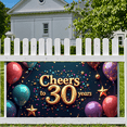 thumbnail image 6 of LUUFILx Cheers 30 Years Anniversary Backdrop Birthday Party Celebration Banner Decorations Event Supplies Balloon Props Photography Background, 6 of 8