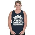thumbnail image 4 of Live With Parents Slacker Funny Plus Size Graphic Tank Top Brisco Brands 3X, 4 of 5