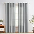 thumbnail image 2 of Curtainking Rideaux en Lin Style Ferme à Pattes Arrière Rideaux et Draperies pour Salon Chambre 96 Pouces Poche pour Tringle Gris Rideaux Filtrant la Lumière Lot de 2, 2 of 7