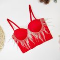thumbnail image 5 of YWDJ Lounge Bras for Women Comfort Sleep Bras Wirefree Comfy Bras Spaghetti Straps Full Coverage Push up Wrap Lounge Bras Padded Comfy Bras Solid Comfortable Bras Red M, 5 of 6