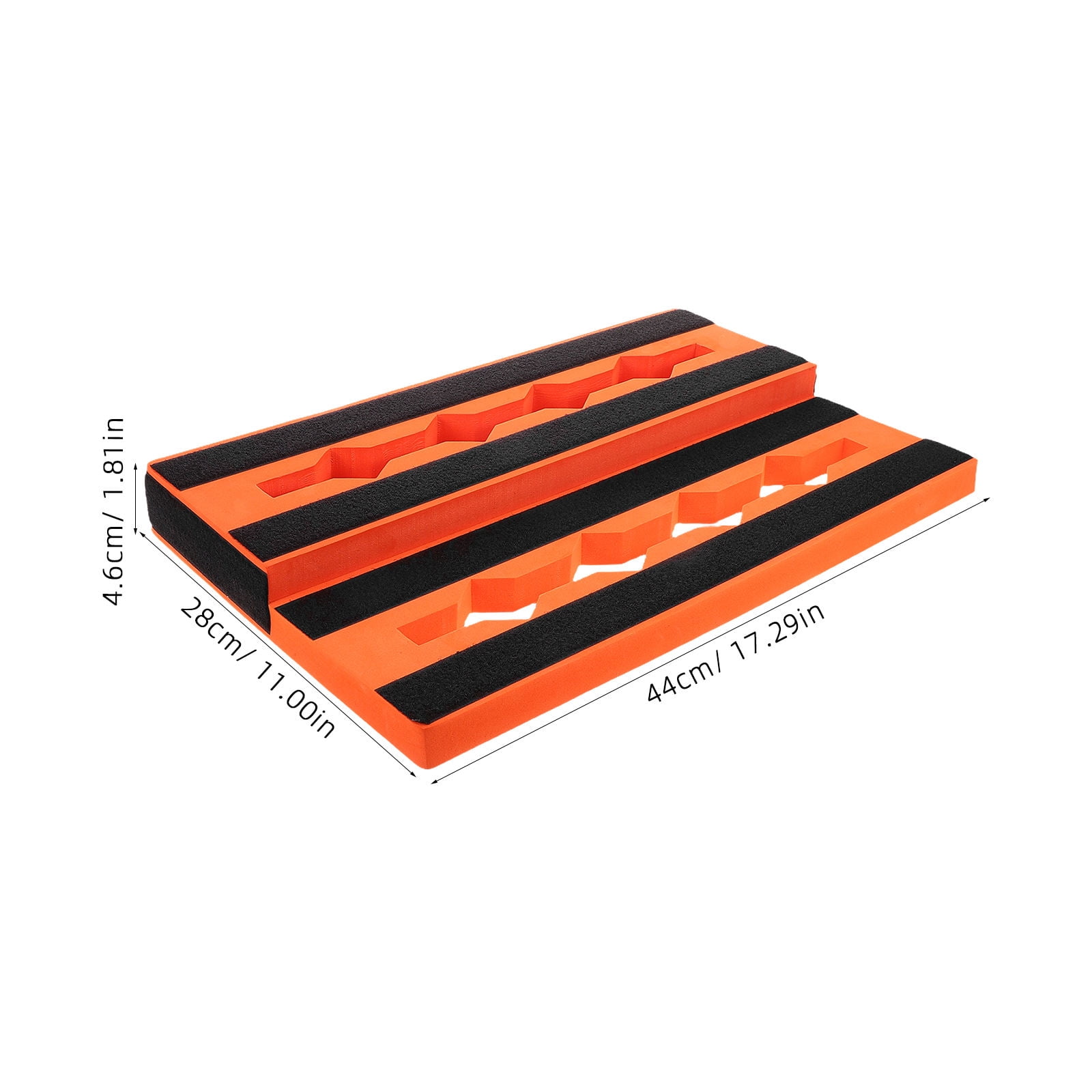SEWOART Single Guitar Pedal Board with EVA Orange Stable Track, and Portable for Guitarists, 1 Pack