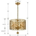 thumbnail image 6 of Crystorama Layla 5 Light Antique Gold Chandelier - 18'' W x 17'' H, 6 of 7
