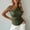 Army Green v neck short sleeve tops a1, variant on Summer Women's V Neck Short Sleeve Tops Ruched Wrap Off Shoulder Elegant Casual Blouses Holiday Vacation Fashion Clothes, Black 2XL
