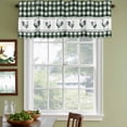 thumbnail image 4 of 2 Pack Valances for Windows, Farmhouse Green Plaid Window Valances for Living Room/Bedroom/Bathroom, Vintage Country Cock Checkered Light Filtering Kitchen Curtain Valance 60"W x18" L, 4 of 9