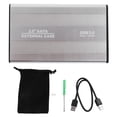 thumbnail image 2 of Enclosure Hard Drive Enclosure 2.5in 4TB LED Indication Aluminum Housing Hot Swappable 5Gbps USB 3.0 Port External HDD Case, 2 of 7
