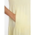 thumbnail image 3 of Time and Tru Women's Tiered Cotton Mini Dress with Short Sleeves, Sizes XS-XXXL, 3 of 6