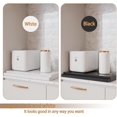 thumbnail image 3 of Steel Microwave Stand with Pull-Out Drawers & Shelves | Countertop Organizer for Compact Microwaves, Coffee Station & Kitchen Appliance Storage (White+Shelf), 3 of 5
