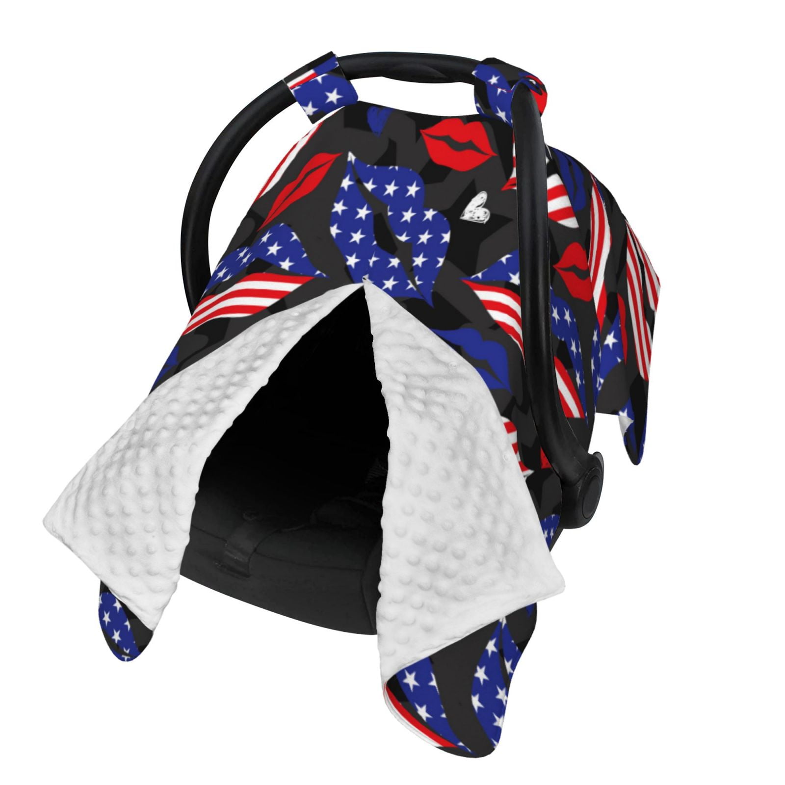 Naloa American With Lips Baby Car Seat Cover, Breathable Baby Carrier Cover, Multiuse Baby Carrier Cover & Nursing Breastfeeding Cover