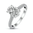 thumbnail image 5 of K-KED 2.5ct Oval Cut Classic Engagement Ring for Women Sterling Silver CZ Wedding Ring, 5 of 7