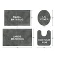 thumbnail image 2 of Mainstays Performance Recycled Polyester 3 Piece Bath Rug Set, Soothing Grey, 2 of 8
