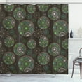 thumbnail image 1 of Ambesonne Sage Shower Curtain, Dandelions Retro Nature Art, 69"Wx75"L, Green Brown White, 1 of 2
