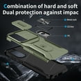 thumbnail image 3 of Dteck for Samsung Galaxy S23 Plus with Camera Cover & Kickstand, Heavy Duty Military Grade Shockproof Rugged Slide Lens Protection 360 Rotate Ring Stand, Impact-Resistant Protective Bumper, darkgreen, 3 of 8