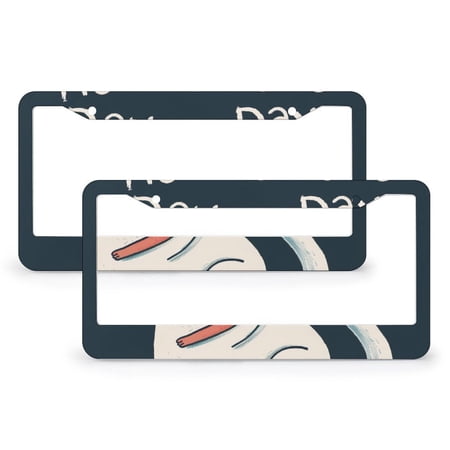 License Plate Cover Happy Mother’s Day Cute Cat Car License Plate Frame 2 Pack Cat Lover Gifts Quality Aluminum License Plate Frames Car Accessories US Canada Standard