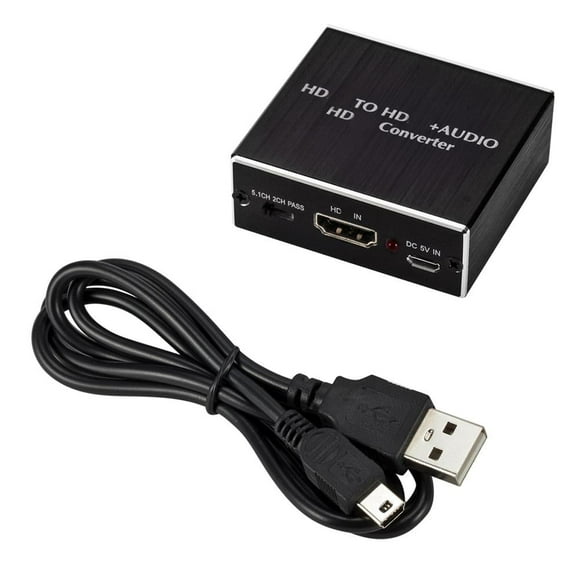 HDMI Audio Extractor Converter 4K 2K Optical SPDIF 3.5mm for TV Sound System J0W9