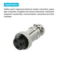 thumbnail image 4 of Uxcell Aviation Connector GX16 3 Pins 16mm Silver Female Wire Panel Docking Connector 5 Pack, 4 of 6