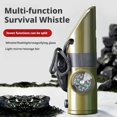 thumbnail image 3 of 7-in-1 Survival Whistle With Compass, Magnifying Glass, LED Flashlight&Thermometer, Multifunctional Outdoor Emergency Gear, 3 of 8