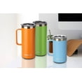 thumbnail image 5 of Ezprogear 32 oz 2 Pack Stainless Steel Coffee Mug Double Wall Vacuum Insulated Tumbler with Handle, Lid & Straws (Dark Orange & Lime Green), 5 of 5