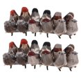 thumbnail image 1 of 24 Piezas de Pájaros de Gorrión con Plumas Artificiales con Clips de Adorno de árbol de Jardín Macarena Pájaros Emplumados Artificiales, 1 of 8