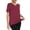 Wine, variant on Women's Summer Solid Color Crew Neck T-Shirt Casual Short Sleeve Flowy Loose Fit Basic Tops Orange S