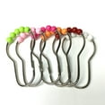 thumbnail image 4 of OFFIGAM 12Pcs Assorted Color Metal Hooks with Roller Ball Bearings for Smooth Gliding Shower Curtain Hanging, 4 of 4