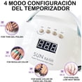 thumbnail image 3 of Lámpara de Uñas, 200W 45 UV LED Lámpara de Uñas para Esmalte de Gel, Secador de Uñas con 4 Ajustes de Temporizador y Pantalla LCD, Lámpara de gel de Curado Portátil más Rápido, 3 of 5