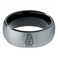 thumbnail image 2 of Engagement Gifts Gamer Grey Tungsten Gay Birthday Girl Anniversary Ring Wedding Band Sets, 2 of 7