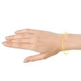 thumbnail image 3 of Sterling Silver 14k Gold Overlay Paper clip Link Chain Bracelet (2.6m) 7.5", 3 of 4
