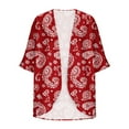 thumbnail image 4 of JURANMO Womens Cardigan Casual Lightweight 3/4 Sleeve Open Front Cardigans Kimono Comfy Shrugs 2025 Summer Beach Coverups Tops Multicolor XXXXXL Fall Savings, 4 of 6