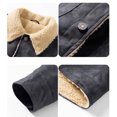 thumbnail image 6 of ZUKMRJPC Men's Vintage Cargo Jackets Fur Collar Fleece Lined Winter Coats Thermal Warm Casual Button Down Work Jackets with Pockets, 6 of 7