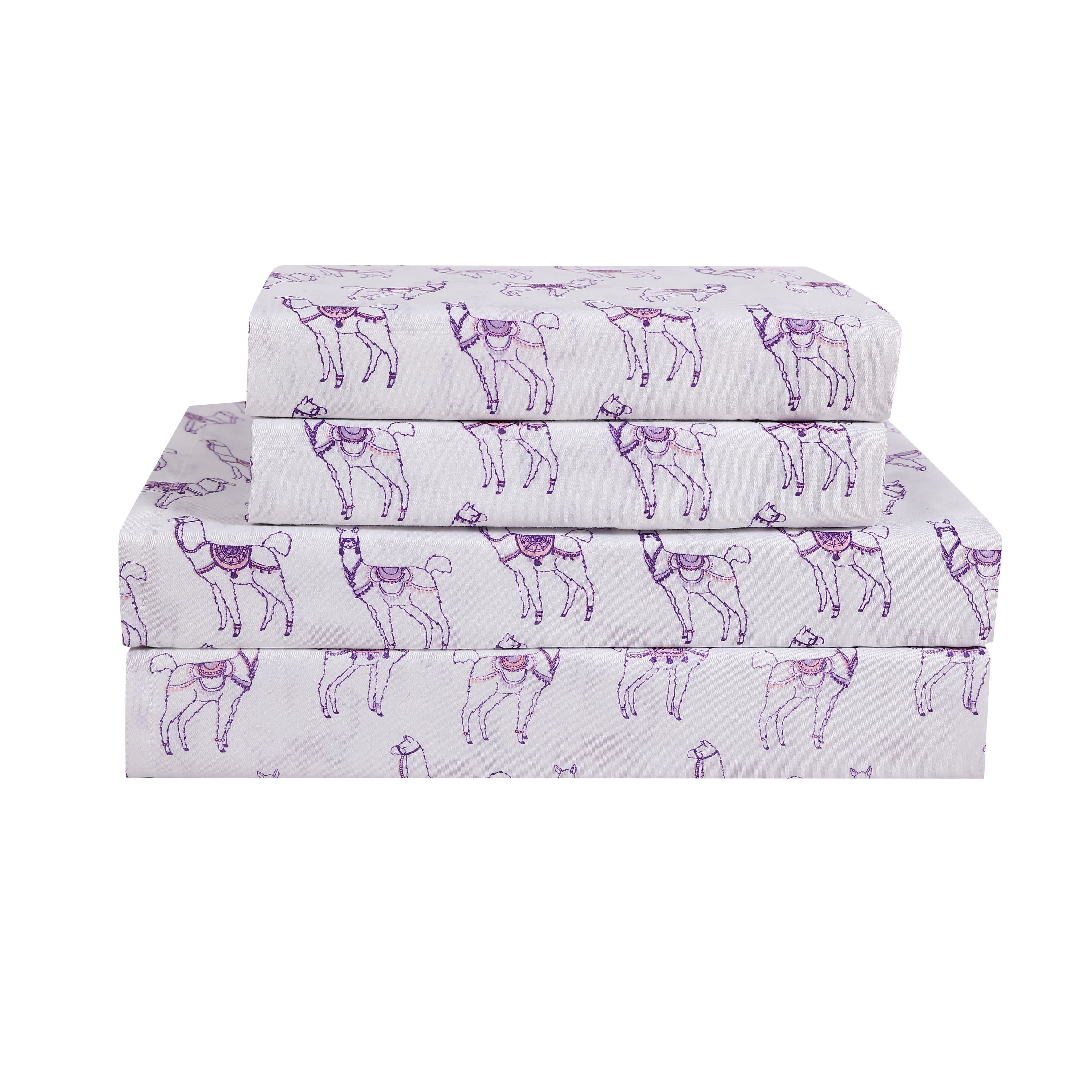 VCNY Home Pretty Dreamer Llama Kids Bed Sheet Set, Twin ...