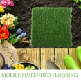 thumbnail image 3 of SOPOTUTU Interlocking Artificial Grass Tiles for Patio Garden Outdoor Green Realistic Synthetic Turf Mat, 3 of 6