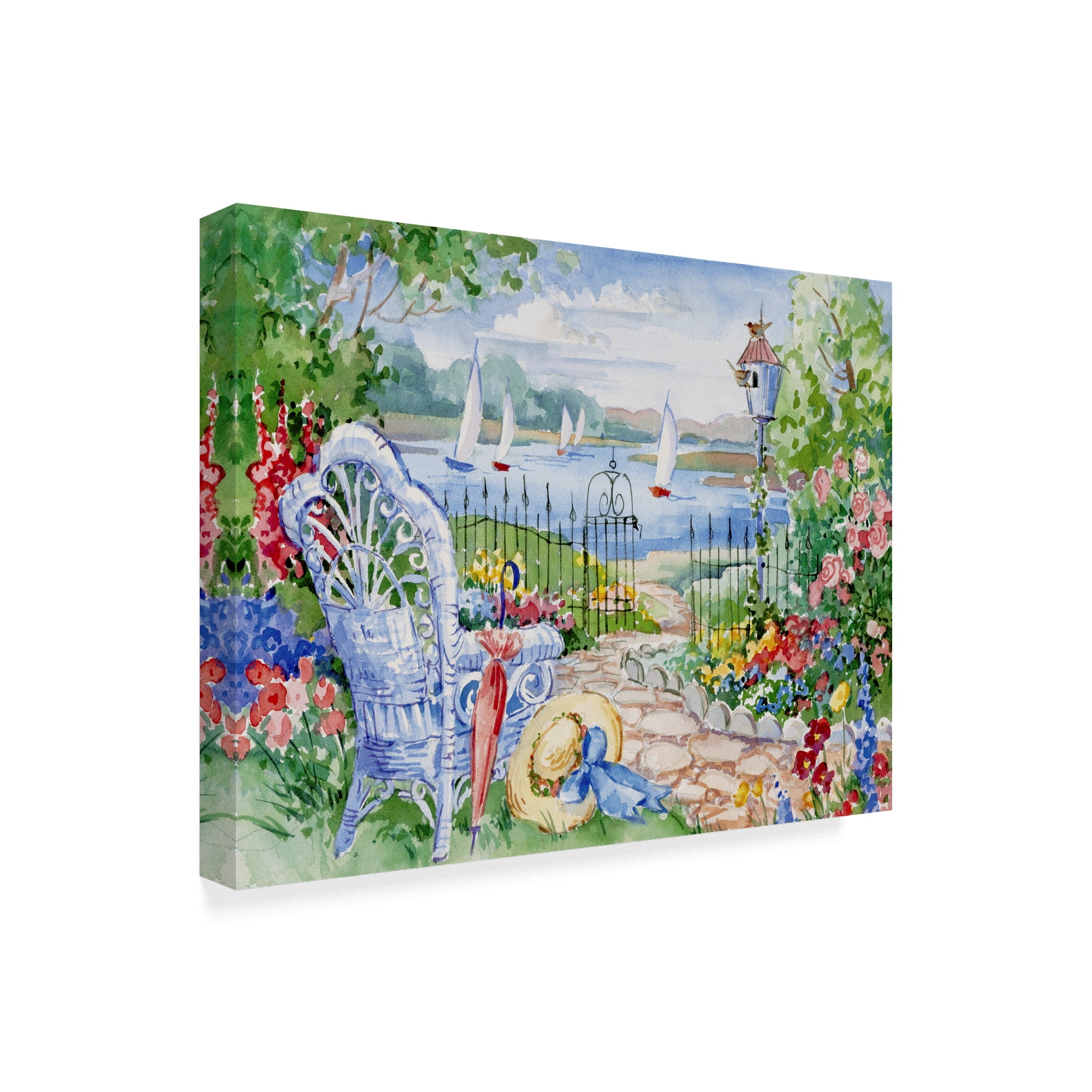 Trademark Fine Art 'Summer Breeze Chairs' Canvas Art by Barbara