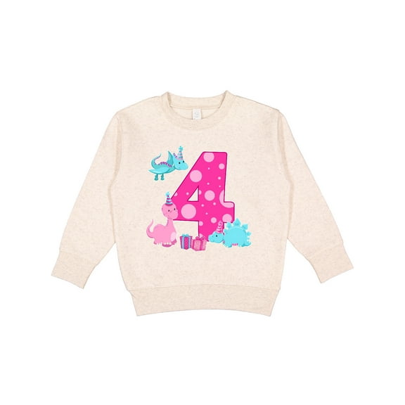 Inktastic Dinosaur Party-fourth Birthday Toddler Sweatshirt