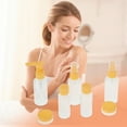 thumbnail image 3 of Unique Bargains 7 Pcs Travel Size Toiletries Bottles Containers Leakproof Squeezable Refillable Travel Container Set Orange, 3 of 5