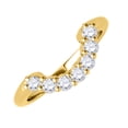 thumbnail image 3 of Mauli Jewels Rings for Women 0.40 Carat Round Diamond Hand-Crafted Curvy Wedding Band Prong-Setting 10K Solid Yellow Gold, 3 of 7