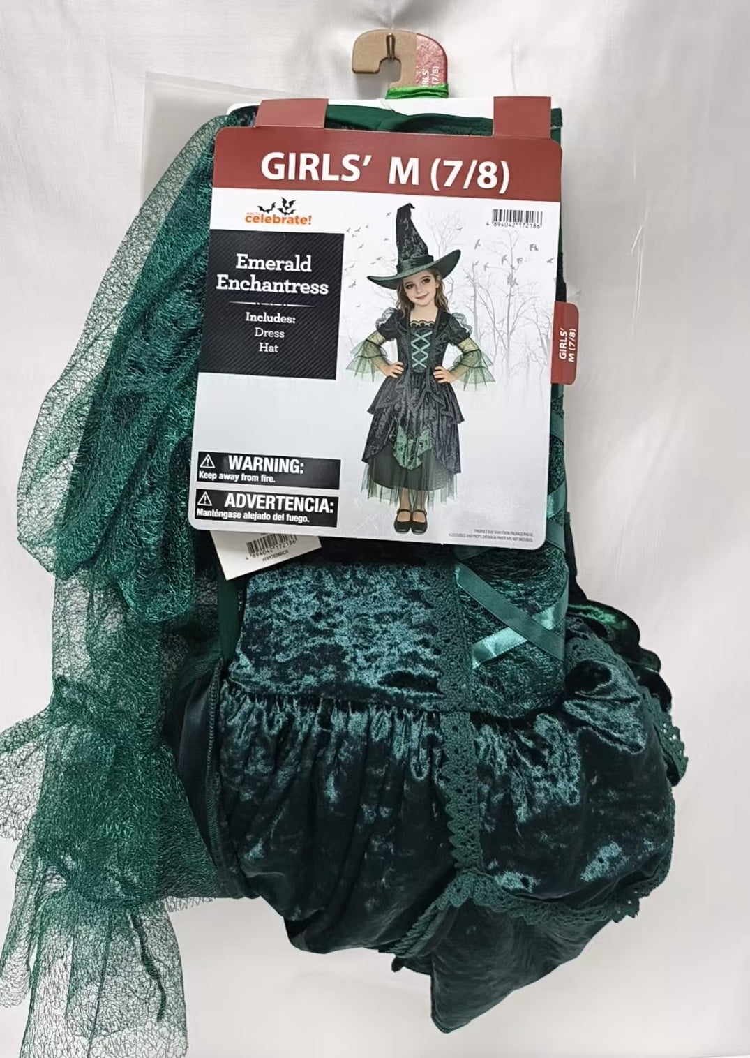 Emerald Enchantress Halloween Costume for Children, Girl's Size M (7/8), by Way to Celebrate