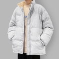 thumbnail image 4 of Maoxin Men's Jacket Fashionable Men's Solid Color Long Sleeve Hoodless Casual Outwear Jackets White M, 4 of 5