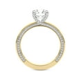 thumbnail image 4 of IGI Certified 2 Carat Princess Shape Lab Grown Diamond Engagement Ring | 14K Yellow Gold | Edith Diamond Studded Petite Solitaire Diamond Ring | FG-VS1-VS2 Quality Friendly Diamonds, 4 of 5