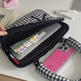 thumbnail image 2 of Computer Case Cloth Laptop Bag with Bows Design For Pad Tablets Travel Storage Case Checkered Shoulder Bag, 2 of 9