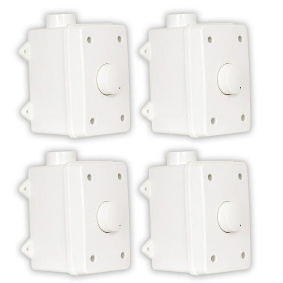 Theater Solutions OVCDW Outdoor Volume Controls White Weatherproof 4 Piece Set