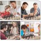 thumbnail image 4 of Wooden Chess Set International Chess Entertainment Game Chess Set with Folding Board, 4 of 5