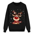 thumbnail image 5 of Jkety Family Christmas Shirts Family Matching Christmas T Shirts Soft Deer Head Print Long Sleeve Crewneck Tops for Family Cozy Set Black,2XL, 5 of 5