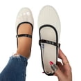 Alkepwun Walking Shoes Women Breathable Mesh Solid-Color Round-Toe Flat ...