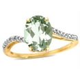 thumbnail image 2 of Star K� Big Stone Oval 10x8 Green Amethyst Bypass solitaire engagement promise ring, 2 of 9