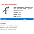 thumbnail image 2 of Upper Radiator Hose - Compatible with 2007 - 2010 BMW X5 3.0L 6-Cylinder 2008 2009, 2 of 2