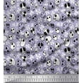 thumbnail image 1 of Soimoi Modal Satin Fabric Crossbone & Skull Halloween Print Fabric by The Yard 42 Inch Wide, 1 of 1