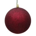 thumbnail image 1 of Vickerman N592065DG Boule de Noël 8 Po. Bourgogne Pailletée avec Capuchon Percé, 1 of 3