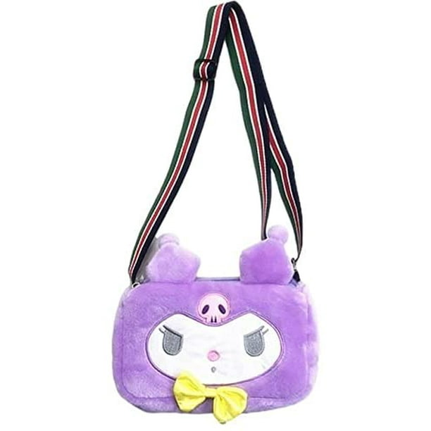 Kuromi My Melody Plush Backpack, Mini Cute Cartoon Figure Plush Doll Schoolbag for Kids Girls, Adorable Plush Bag Kuromi My Melody Handbag Popular Anime Series Backpacks Kuromi My Melody Plush Backpack, Mini Cute Cartoon Figure Plush Doll Schoolbag for Kids Girls, Adorable Plush Bag Kuromi My Melody Handbag Popular Anime Series Backpacks